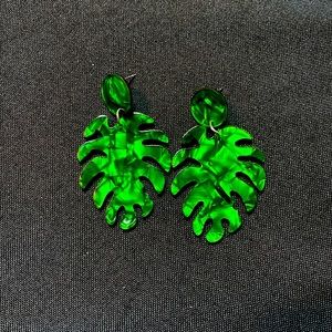 New Acrylic Statement Rattan Earrings